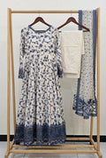 AYA - Faiza Saqlain - White & Blue Floral